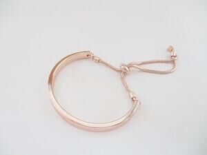 2037 NWOT Alfani Rosegold Bar Slider Bangle Bolo Thick Bracelet Engravable